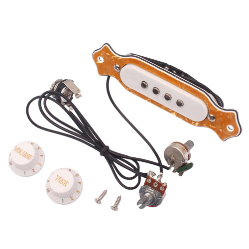 Pre-wired 4 String Electric Cigar Box Guitar Magnetic Pickup Volume & 1