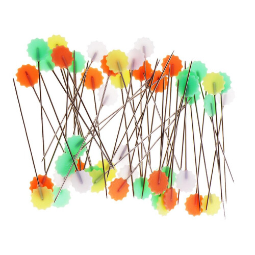 Box of Patchwork Pins Flower Button Head Pins DIY Quilting Tool Sewing 1