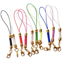 10pcs Colorful Phone Strap Lariat Lanyard Cord w/ Lobster Clasp Gold C