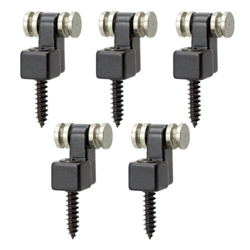 Set of 5 Electric Guitar Roller String Trees Retainer with Screws Blac