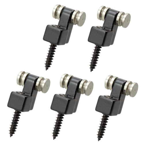 Set of 5 Electric Guitar Roller String Trees Retainer with Screws Blac 2