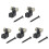 Set of 5 Electric Guitar Roller String Trees Retainer with Screws Blac 2