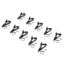 10 Pieces Ring-type Lapel / Lavalier Microphone Tie Metal Clip Holder