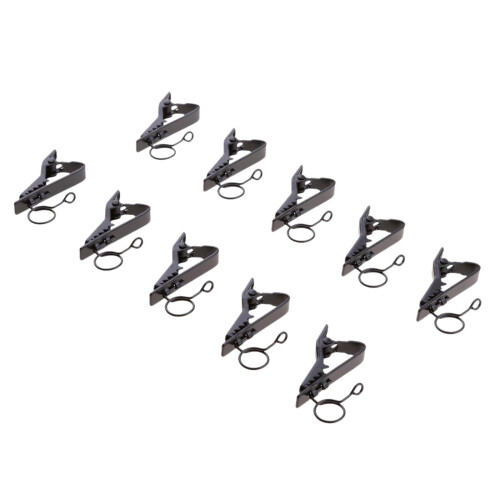 10 Pieces Ring-type Lapel / Lavalier Microphone Tie Metal Clip Holder