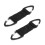 2 Pieces Outdoor Nylon Webbing Backpack Dual Ended Triangular Hook Bla 1