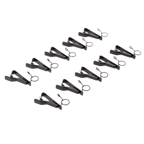 10 Pieces Ring-type Lapel / Lavalier Microphone Tie Metal Clip Holder 2