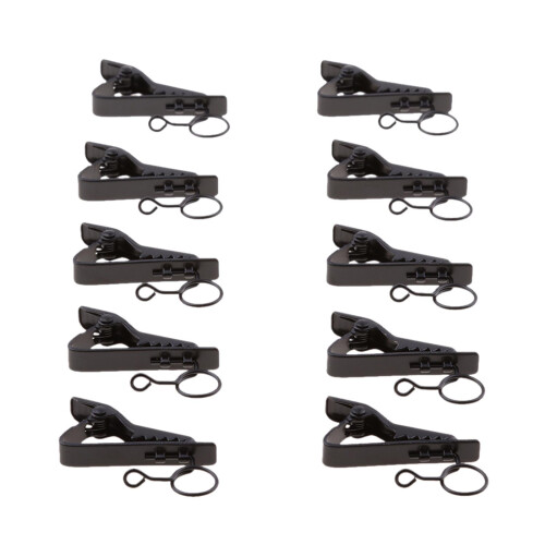 10 Pieces Ring-type Lapel / Lavalier Microphone Tie Metal Clip Holder 1