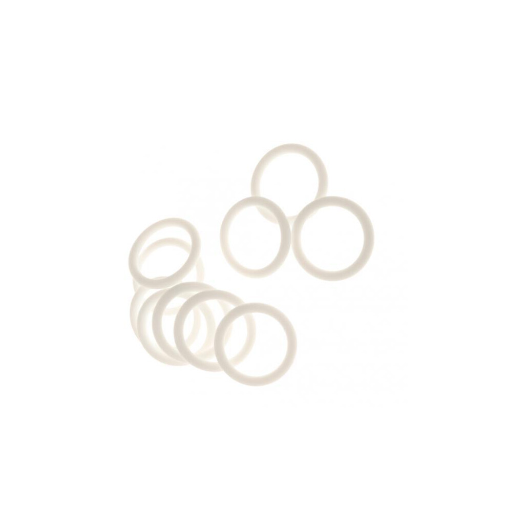 20 Pieces Silicone Baby Pacifier Holder Adapter O Ring Dummy Ring Ring White