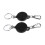 1 Pair 35mm 60cm Key Retractable Clip Keychain Key Ring Pull Reel Key 2