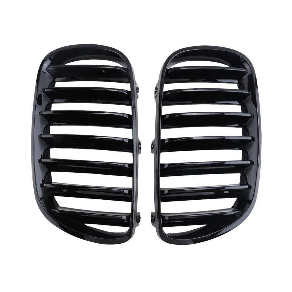 1Pair Shiny Front Grille Bumper Kidney Grille For E83 X3 Lci Facelift 2007-2010 Black 6032617332865