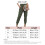 Grüne XL-elastische Hose mit Split-Saum und Taschen 6