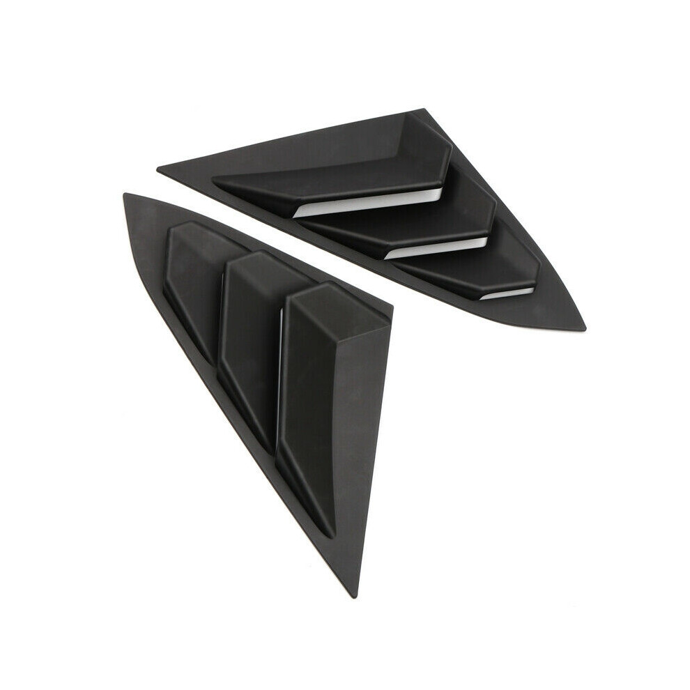 For 2016-2019 Matt Rear Window Louvers Shutters Cover Trim Black 6031571842441