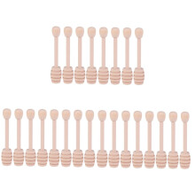 24pcs Wooden Honey Stirrer Sticks Honey Dippers For Milk Tea No Drip Stirrer Spoon 24 Pack Wooden Tea Stir Sticks