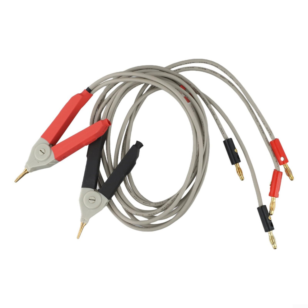 Lcr Meter Test Leads Kelvin Clip Wires Goldplated Banana Plugs 33.5Inch Cable Power Testing 2Piece 9382693059680