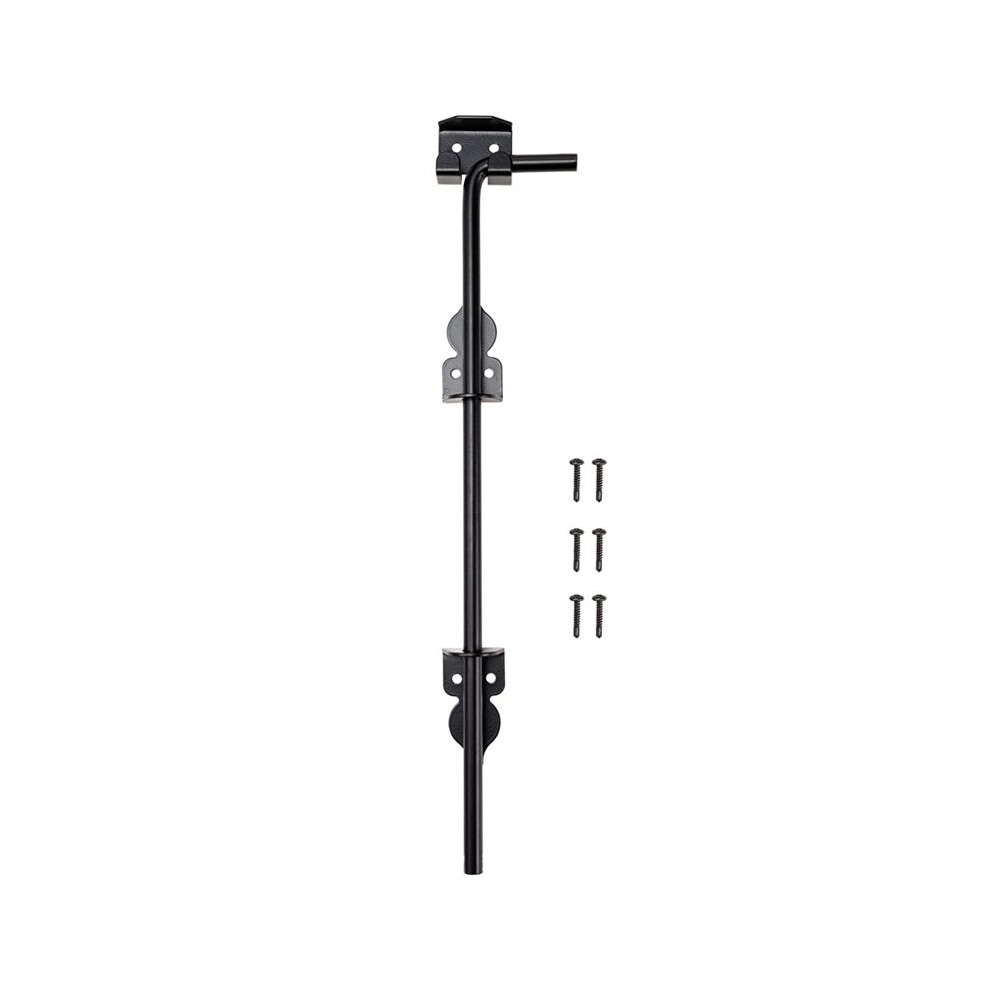 Heavy Duty Gate Latche Portable Cane Bolt Door Lock Door Stop Hardware For Single Open Door Gate Wooden Fence Black 6031960480766