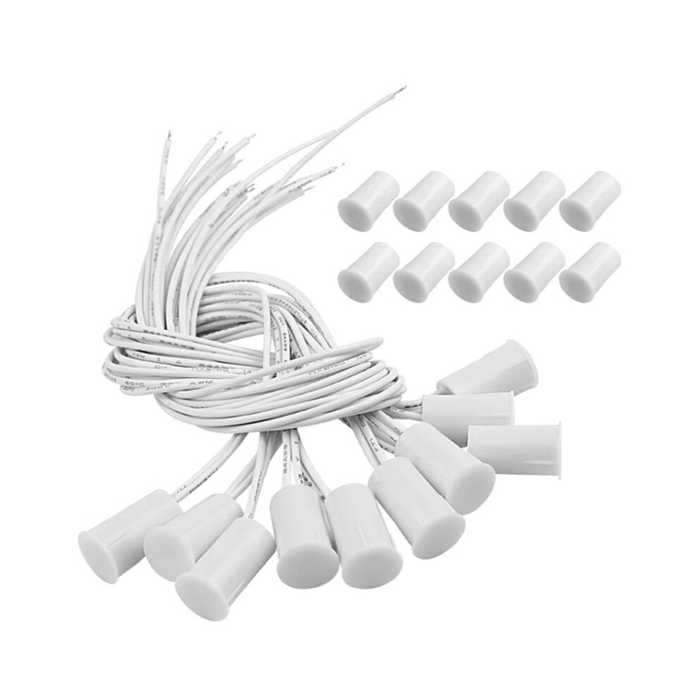 Magnetic Door Rc-33 Nc Recessed Wired Security Window Door Sensor Alarm White- (10 Sets) 6033954326265