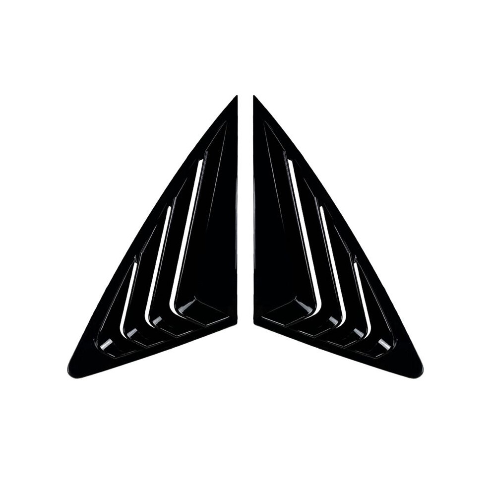 Car Rear Window Shutter Cover Trim Window Louver Side Vent Trim For Q3 F3 Sportback 2019-2024,Bright Black 6032229989198