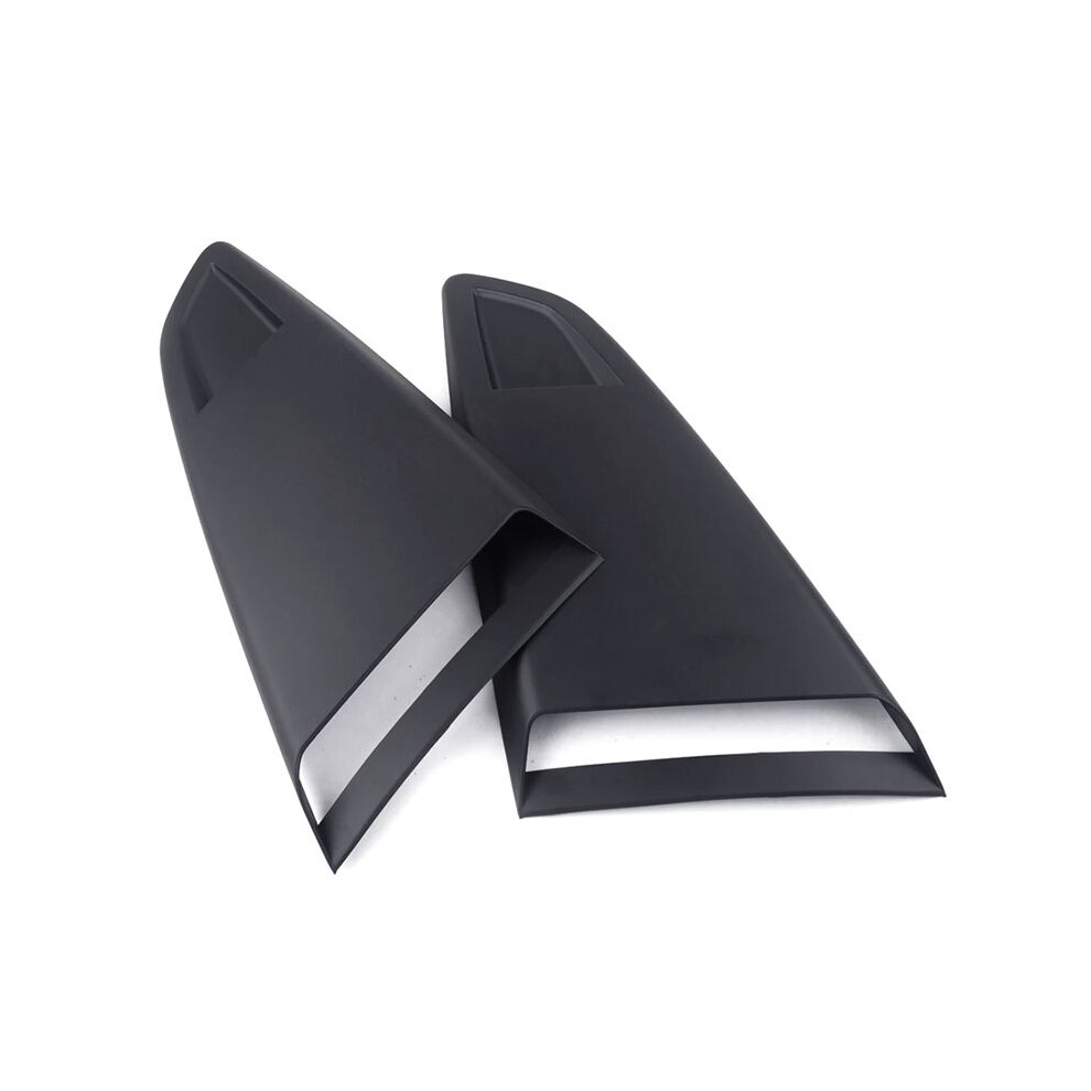 1Pair Car Window Quarter Rear Louver Side Vent Scoop Cover For Mustang 2015-2018 Black 6031041021529