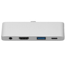 Ricarica rapida USB-C PD per Microsoft Surface Go, docking station sagomata con adattatore HDMI 4K, dock USB C versatile, guscio in metallo per il