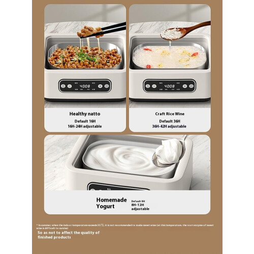 Adjustable Temperature Yogurt Machine Stainless Steel Automatic Constant Temperature Fermentation Rice Wine Natto 1