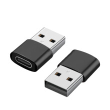 2er-Pack USB-C-auf-USB-Adapter für Datenübertragung und Aufladen Black