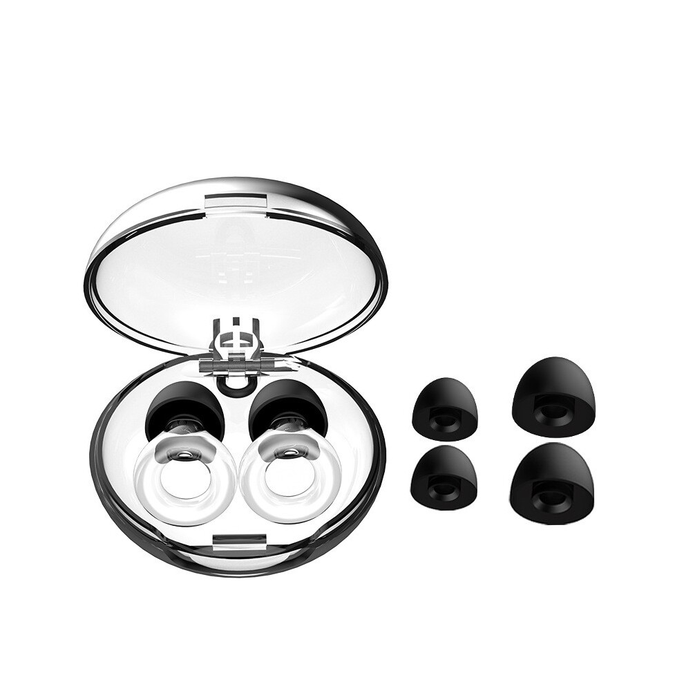 Photos - Headphones 1 Pair Round Ring Pattern Sleeping Earplugs Noise-Reduction with Ear Caps Transparent CEC-FD0001-98D