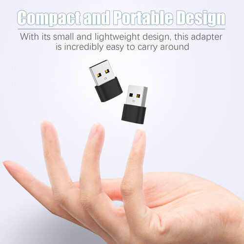 2er-Pack USB-C-auf-USB-Adapter für Datenübertragung und Aufladen Black 2