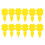 Sticky Trap for Pest with Radish Pattern Yellow 12-Pack 1