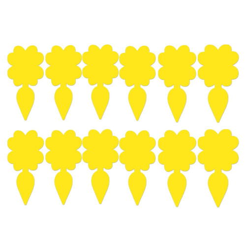 Sticky Trap for Pest with Radish Pattern Yellow 12-Pack