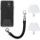 Sikkerhetsstropp for mobil / spiralstropp med karabiner, sort 1