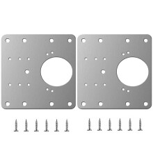 Scharnierplatte Reparaturplatte für Möbel Edelstahl 9x9 cm 2-pack