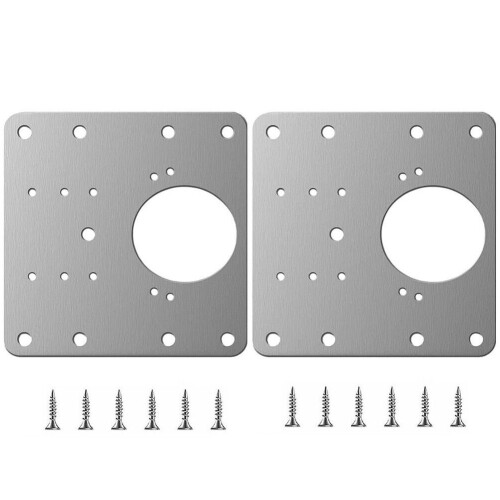 Reparationsplade til hængslede møbler 9x9 cm rustfrit stål 2-pack