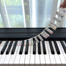 Etiquetas removíveis para piano e teclado, 88 teclas. MultiColor