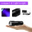 UV-Taschenlampe mit 12 LED-Perlen Schwarz 395 nm 2