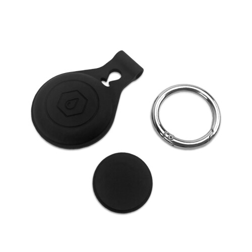 Airtag-Hülle/Halter mit Schlüsselring Black 2