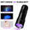 UV-Taschenlampe mit 12 LED-Perlen Schwarz 395 nm 6