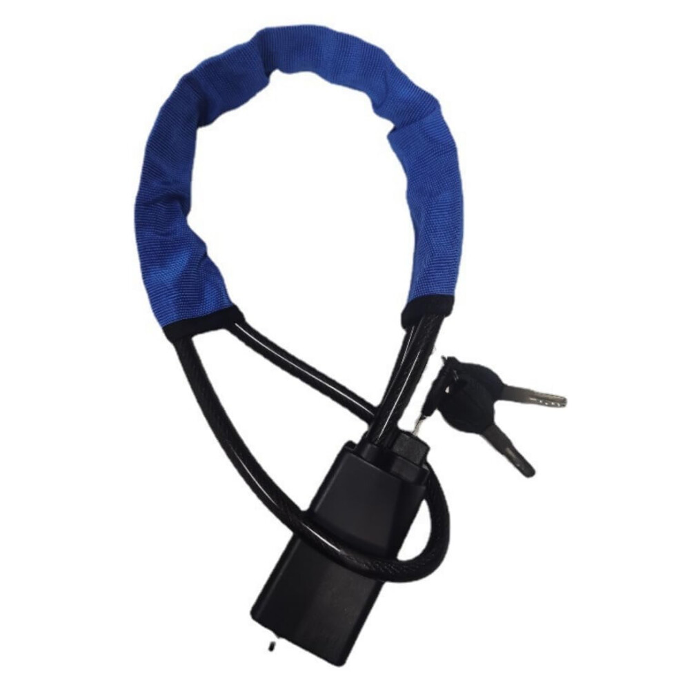 Double Antitheft Car Steering Wheel Lock With 3 Keys For Nissan Kicks Teana Murano March Blue 9382693170088
