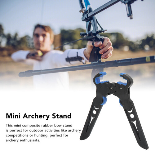 Composite Rubber Bow Stand for Compound Bows, Blue, Mini Archery Holder 2