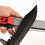 Knife Sharpener DoubleSided for Kitchen and Camping Knives, Compact Manual 17cm Red 2