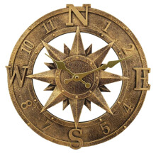 Outdoor Wall Clock 12Inch Bronze Finish Waterproof, Retro Garden Clock For Pool, Patio And Deck, Not Silent