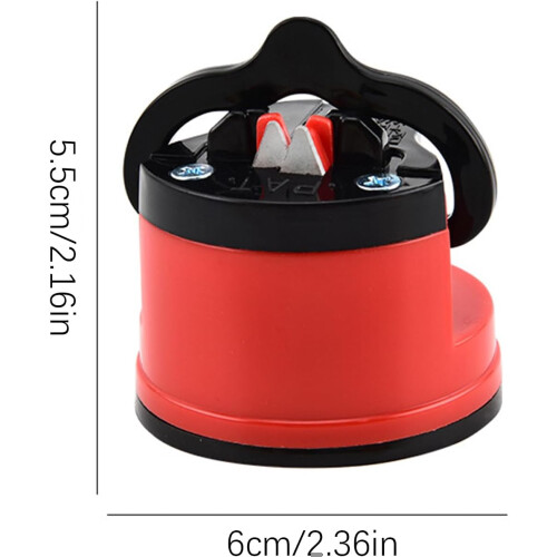 Knife Sharpener with NonSlip Suction Cup, Fast Sharpening for Kitchen and Serrated Blades 1