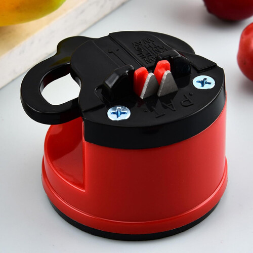 Knife Sharpener with NonSlip Suction Cup, Fast Sharpening for Kitchen and Serrated Blades 2