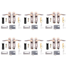 6X Indoor Household Door Handle for Home with Security Lock Key Set Aluminum Alloy