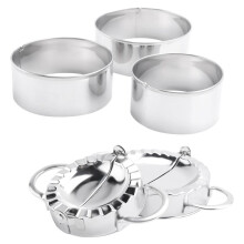 Roestvrijstalen knoedelsmaker, 2 knoedelvormen 3 knoedelhuidmaker, Chinese knoedelsnijder Pie Ravioli-persvorm