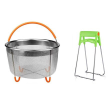 Rostfreier Stahl Dampf Korb Set, Schnell-Topf ZubehöR für Foodi Schnell Kochtopf & Multi Kocher, 6Qt