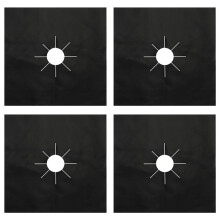 4 Couvercles de BrûLeur, Couvercle SupéRieur de CuisinièRe RéUtilisable, Doublure de BrûLeur AntiadhéSive, Coussin D'Isolation Thermique pour