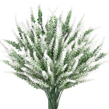8 Pieces of Artificial Lavender Artificial Flower Arrangement Garden Office Wedding Home Outdoor Decoration White