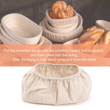 6 Pcs Ovale Vorm Brood Proofing Mand Cover Natuurlijke Rotan Bakken Deeg Zuurdesem Proofing Mand Doek Liner