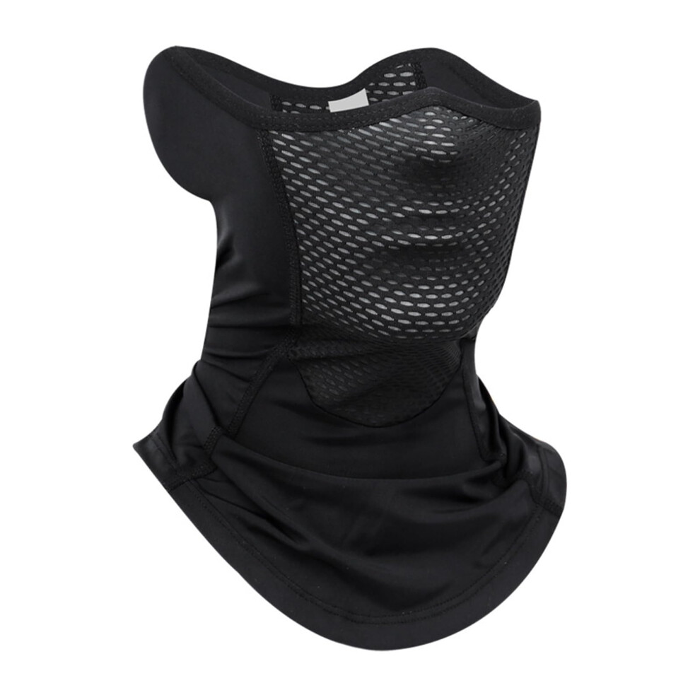 Cycling Snood Ice Silk Neck Gaiter Face Cover Tube Bandana Windproof Ridings Headwear Black 9189345512353
