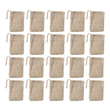 50 Piezas Bolsa de JabóN de Sisal de BañO de Ducha Bolsa de JabóN de Sisal Natural Soporte de Bolsa de Ahorro de JabóN Exfoliante